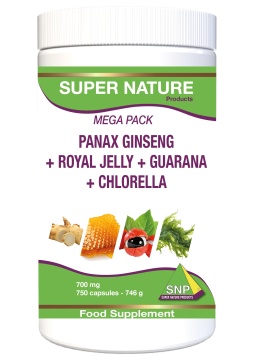 Panax Ginseng + Royal Jelly + Guarana  MEGA PACK